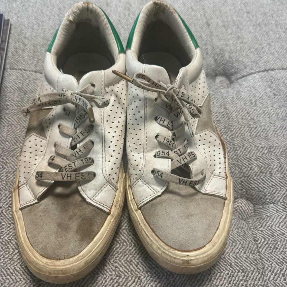 Vintage Havana White and Green Sneakers